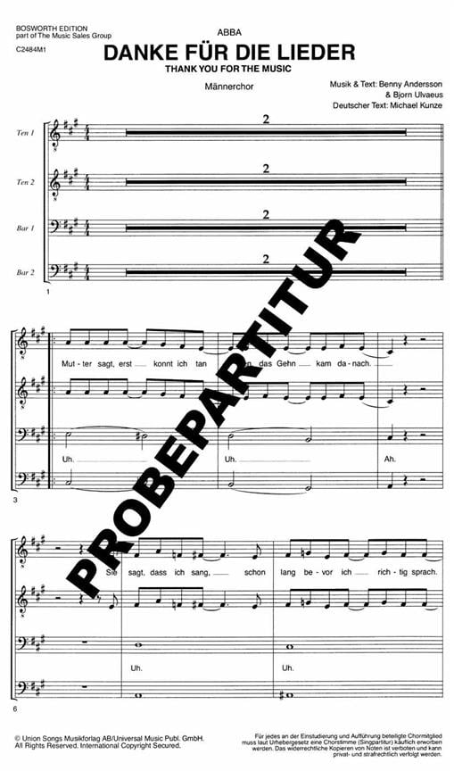 Danke für die Lieder